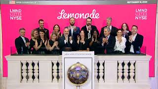 Lemonade NYSE LMND Rings The Closing Bell® [upl. by Steffy]