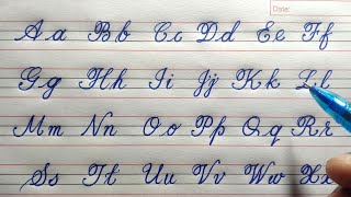 Cursive Writing for Beginners  A to Z Alphabets  Capital and Small letters  Palash Calligraphy [upl. by Etakyram]