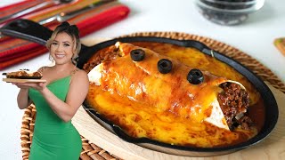 HOW TO MAKE TACO BELLS ENCHIRITO at home BUT BETTER Taco Bell Could Never smothered burrito [upl. by Hsuk]