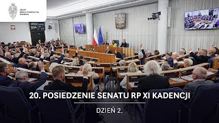 20 posiedzenie Senatu RP XI kadencji Dzień 2 [upl. by Ladnar726]