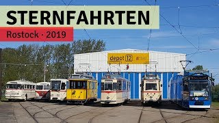 Mit historischen Straßenbahnen durch die Hansestadt  Straßenbahn Rostock  2019 [upl. by Shields]