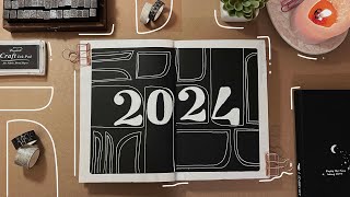 2024 amp Gennaio Bullet Journal Facile Setup  la mia nuova agenda 📚  marble theme [upl. by Drofliw]