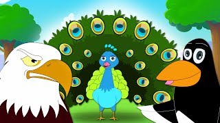 Aesops Fables  The Peacock And The Magpie  HooplaKidz [upl. by Sumer]