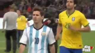 messi se nega a trocar camisa com kaka Brasil 2 x 0 argentina [upl. by Hornstein715]