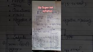 up Super tet syllabus 2024 [upl. by Nicky591]