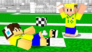 GAHMARIN QUEBROU A PERNA JOGANDO FUTEBOL NO MINECRAFT [upl. by Kliman]