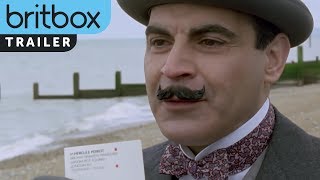 Poirot  Trailer  BritBox [upl. by Alliuqal923]