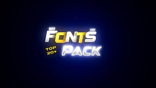 30 popular fonts pack for editing font edit [upl. by Northrup521]