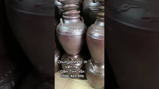 Chum sành viền hạc nâu gốm 2 quai 30 lit gốm sứ bát tràng tinh vân 0986469896 [upl. by Plafker]