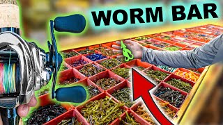 We Discovered The Ultimate Fishing Store WORM BAR with Wholesale Fishing Tackle [upl. by Serra]