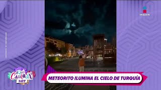 Meteorito ilumina el cielo de Turquía  ¡Qué Chulada [upl. by Brott]