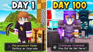 I Completed EVERY ADVANCEMENT in 100 Days of Hardcore Minecraft [upl. by Norm]