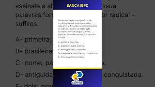 Questão 53 IBFC  Ortografia Formação de palavras sufixo [upl. by Sisson]