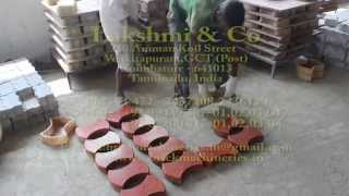 designer tiles electric vibro forming tabletile mixer making process paver blocks machine [upl. by Ettenom86]