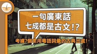 一句廣東話七成都是古文 7個常用粵語詞彙的古典出處 繁體中文字幕 [upl. by Ennaed]