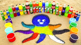 How to make Rainbow Octopus with Orbeez Colorful from Coca Cola and Mentos amp Popular Sodas [upl. by Aimerej]