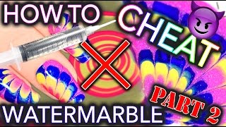 How to CHEAT at Watermarble nails  PART 2 [upl. by Ainex]