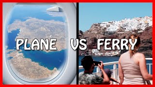 How to get to Santorini  PLANE vs FERRY PROs amp CONs [upl. by Ecurb]