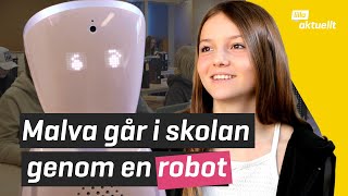 Gå i skolan genom en robot  Lilla Aktuellt [upl. by Tirza]