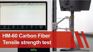 Tensile Strength Test Of HM60 Unidirectional Carbon Fiber [upl. by Aihsyn520]