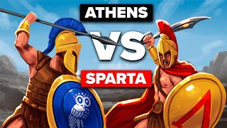 ATHENS vs SPARTA  The Peloponnesian War Explained [upl. by Abey]