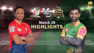 Fortune Barishal vs Minister Group Dhaka  28th Match  Highlights  Season 8  BBPL 2022 [upl. by Almena716]