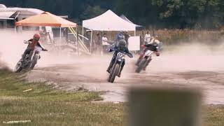 Amateur 450 Flattrack Main event Harpster Ohio 9182022 [upl. by Unhsiv]