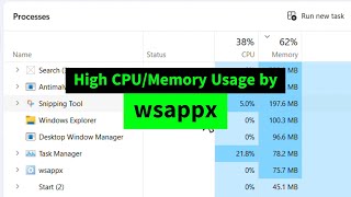 High CPUMemory Usage by wsappx in Windows 1011 Quick FIX [upl. by Meesan193]