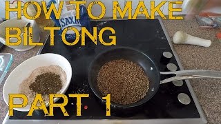 How to Make Biltong Spice from Scratch The full process Part 1 Not Jerky [upl. by Cower]