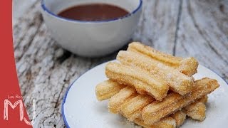 CÓMO HACER CHURROS CASEROS  Receta fácil y rápida [upl. by Nomannic]