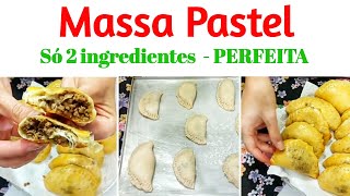 MASSA DE PASTEL 2 INGREDIENTES  ASSADO • pastelprático [upl. by Joli]