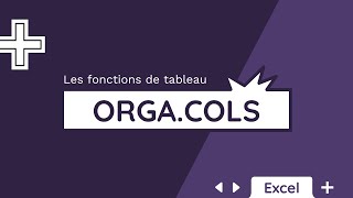 La fonction ORGACOLS  Tuto Excel [upl. by Ttegdirb]