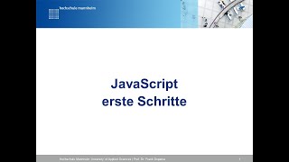 JavaScript erste Schritte [upl. by Omsoc]