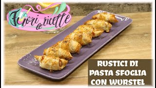 Rustici di pasta sfoglia con wurstel ricetta [upl. by Seldon]