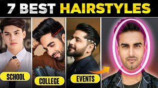 Oval Face Shape  Top 7 Hairstyle Ideas  School hairstyle for oval face shape  stylo mrinal [upl. by Eibba]