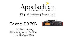 Tascam DR70D Record with Phantom [upl. by Anilem]