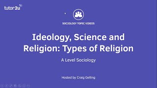 Types of Religion  Beliefs in Society  ALevel Sociology [upl. by Bellda]