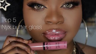 BEST NYX BUTTER GLOSS FOR DARK SKIN  Top 5 Highly Requested🫶 [upl. by Funda]