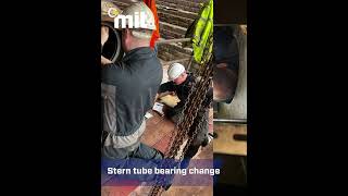 Stern tube bearing change on offshore supply vessel [upl. by Ange180]