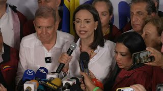 quotGanamosquot con 70quot dice líder opositora al rechazar reelección de Maduro  AFP [upl. by Jaclin421]