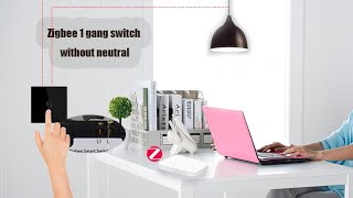 Bseed Zigbee single live line 1 gang switch without neutral install and connect tutorail [upl. by Ennaul]