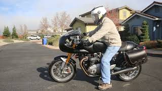 Triumph Thruxton R 1200 Start Video [upl. by Kokoruda]