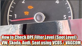 How to check your DPF Filter Level Soot Level VW Volkswagen Skoda Audi Seat using VCDS  VAGCOM [upl. by Brocklin781]