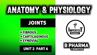 Joints  Classification Of Joints  Synovial Joints  Human Anatomy And Physiology  HAP  B Pharma [upl. by Leacock]