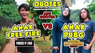 QUOTES FREE FIRE VS PUBG  KEREN   ALDI TV [upl. by Nwahshar640]