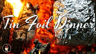 Tin Foil Steak Packet On Campfire  Campfire Dinner  Camping Recipe [upl. by Gaskill]