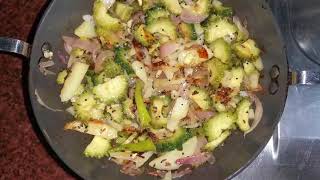 Karela Aloo Stir Fry Recipe Karela Aur Aloo Ki Sabzi how to cook Karela Aloo [upl. by Dranyl24]