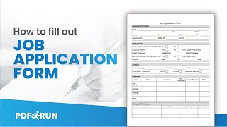 How to Fill Out Job Application Form Online  PDFRun [upl. by Clausen340]