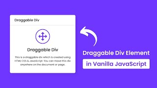 Draggable Div Element in HTML CSS amp JavaScript [upl. by Attekram]