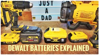 DEWALT Batteries Explained 20V MAX amp 20V  60V Flex Volt amp Power Stack [upl. by Apostles]